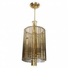 Brass lantern form pendant 